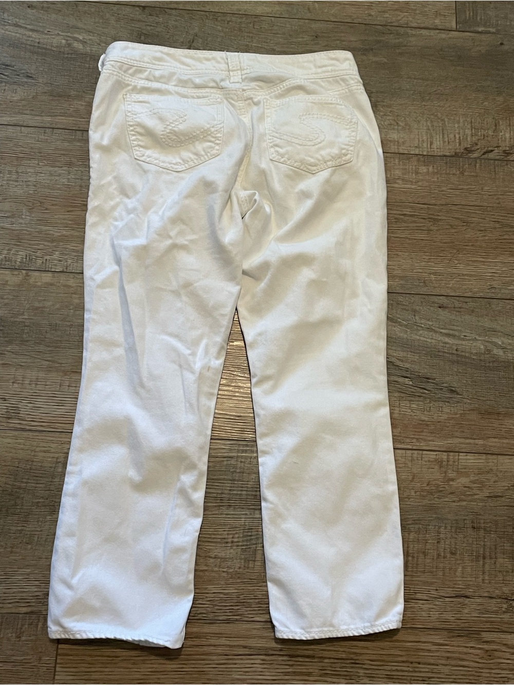 White Straight-Leg Jeans